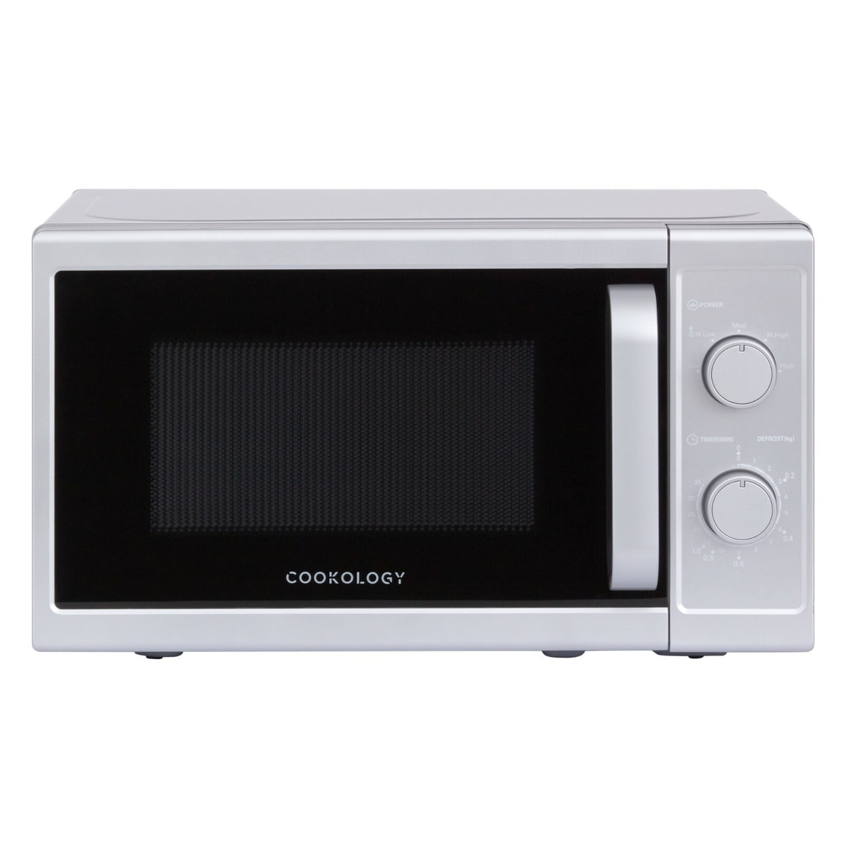 Cookology Microwave Oven 800W Manual 20L Freestanding 44cm - Silver CMAFS20LSL