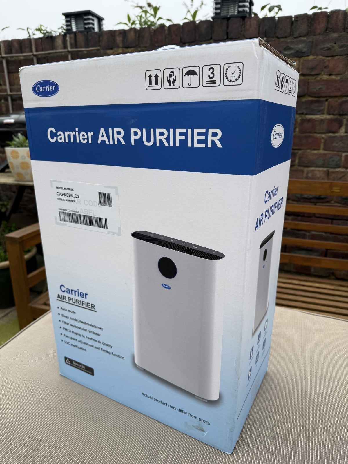 Carrier Air purifier - Model CAFN026LC2 - Brand New In Box