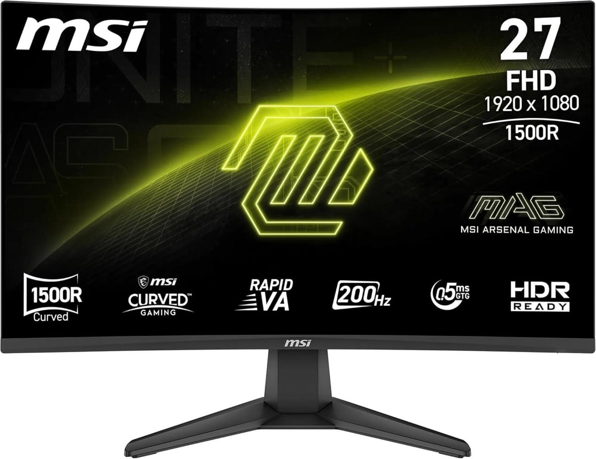 MSI MAG 276CF E20 27inch Curved FHD Gaming Monitor - HDR Ready, Black - Refurb