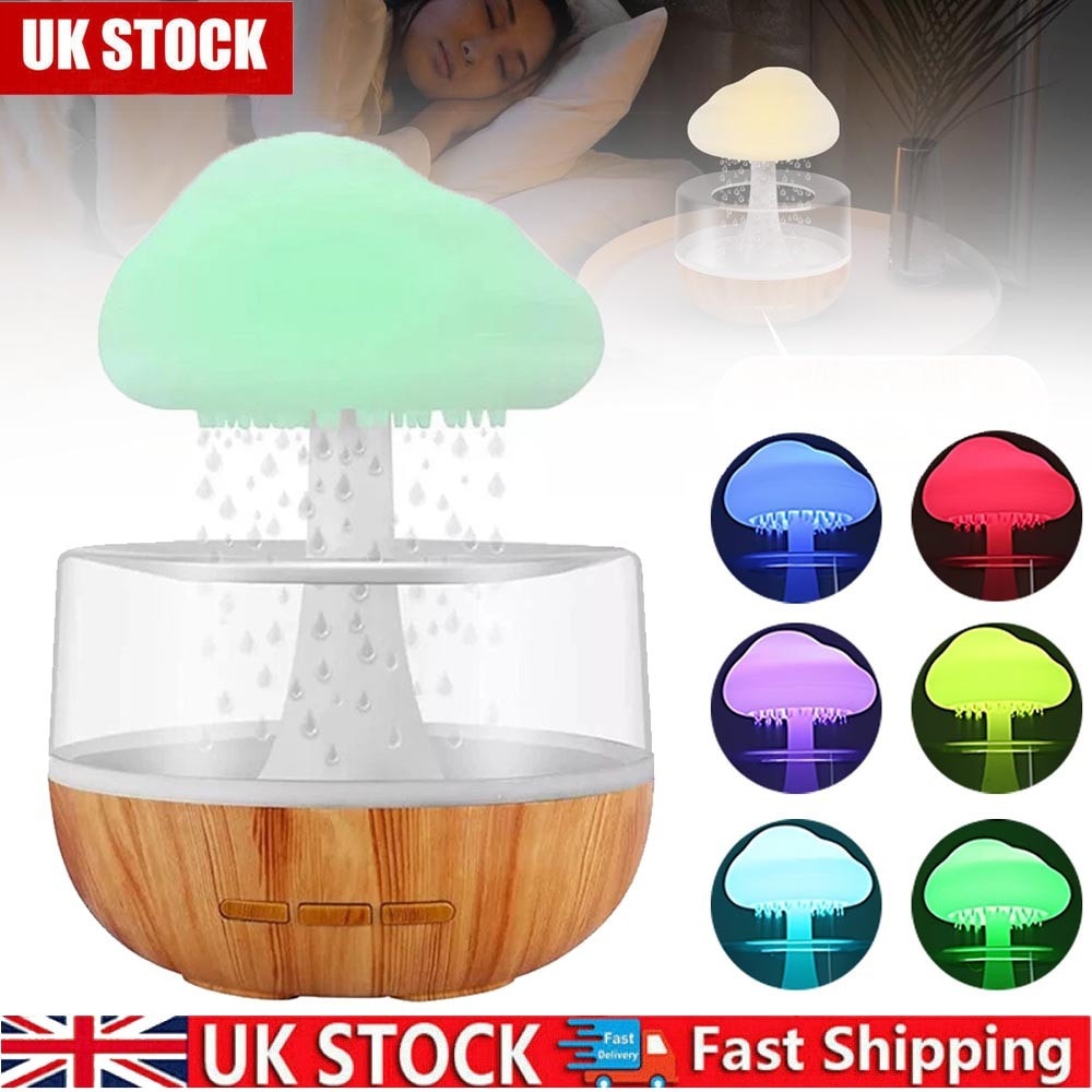 300ml Raining Cloud Air Humidifier With 7 Color Night Light USB Rechargeable