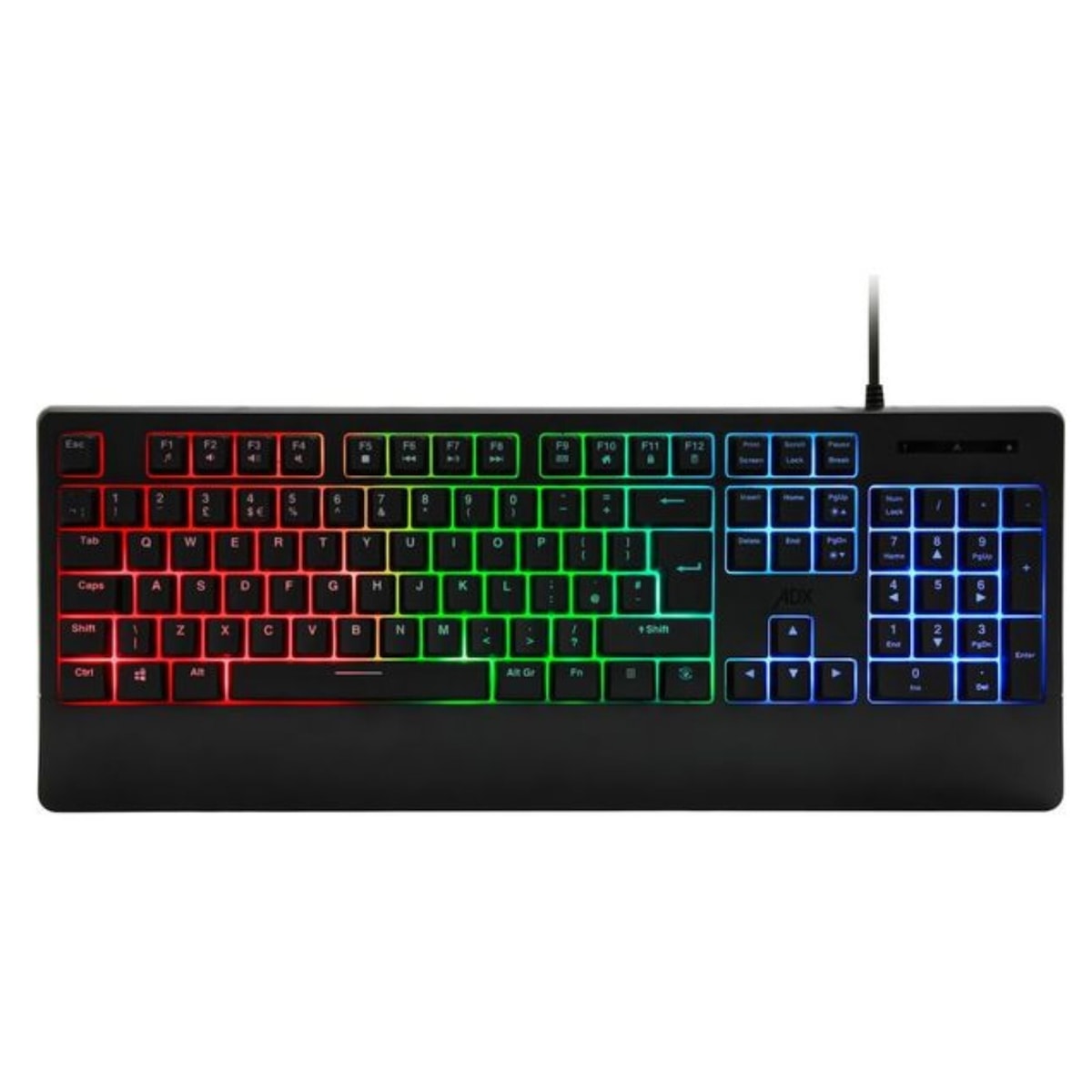 ADX Firefight K13 RGB Gaming Keyboard Wired Full Sized Led Lighting UK Layout