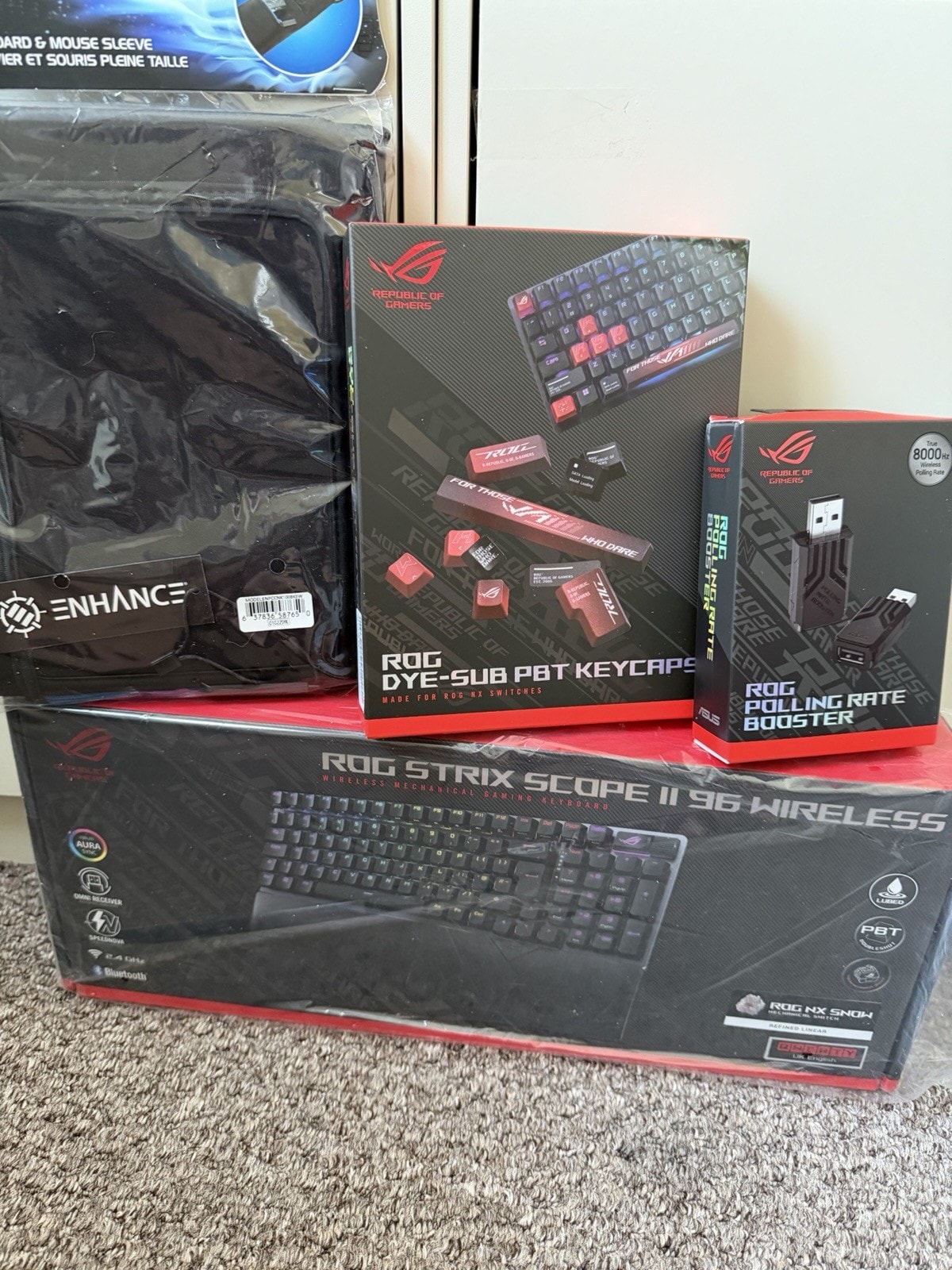 ASUS ROG Strix Scope II 96 Wireless PC Gaming Keyboard + Polling Rate Booster