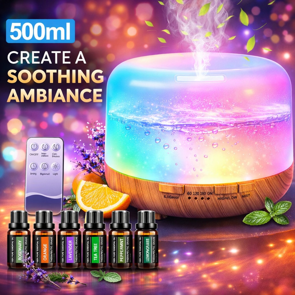 HUMIDIFER DIFFUSER ESSENIAL LED Ultrasonic Aromatherapy Air Purifier Aromatherap
