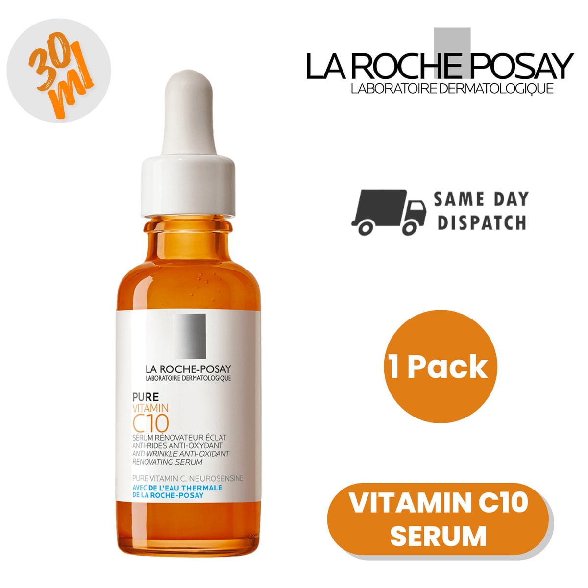 La Roche-Posay Pure Vitamin C10 Serum Anti-Wrinkle Brightening 30ml
