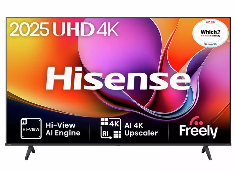 Hisense Smart TV 4K 55A6QTUK 55" UHD HDR LCD Freely TV Black