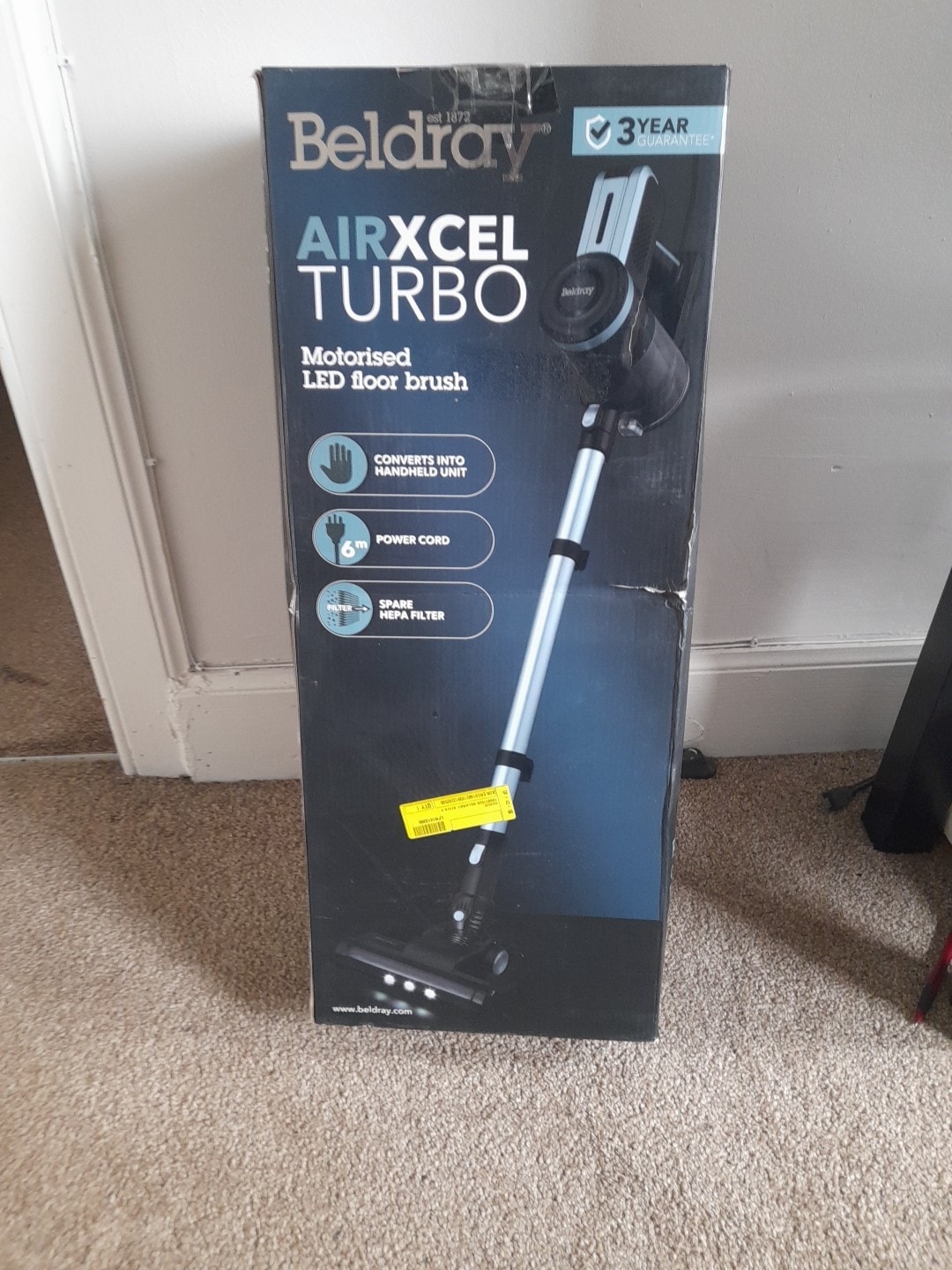Beldray Airxcel Turbo Bagless Vacuum Cleaner Corded 0.6L BEL01625