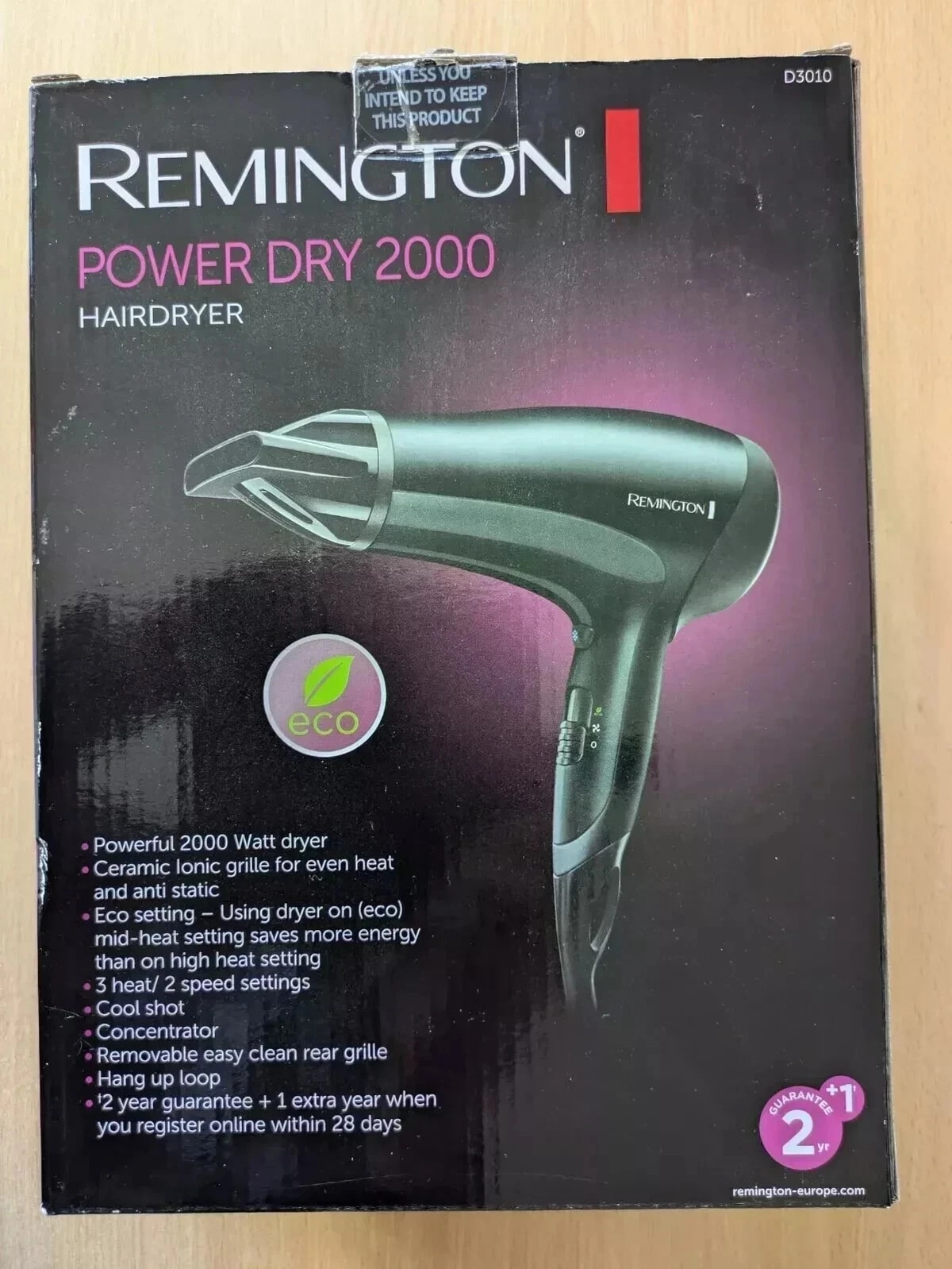 Remington Power Dry 2000W Hair Dryer