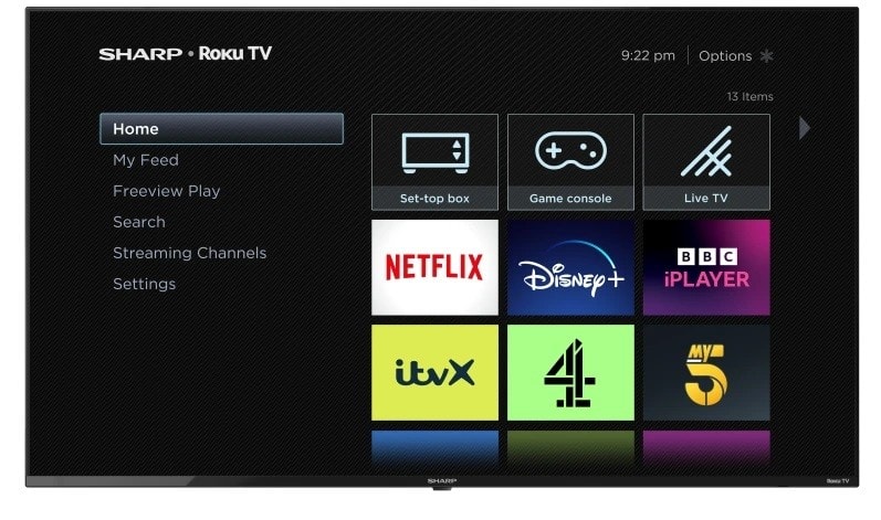Sharp 55FJ1K 55" 4K Ultra HD Frameless LED Roku Smart TV [Scratched/No Stand]