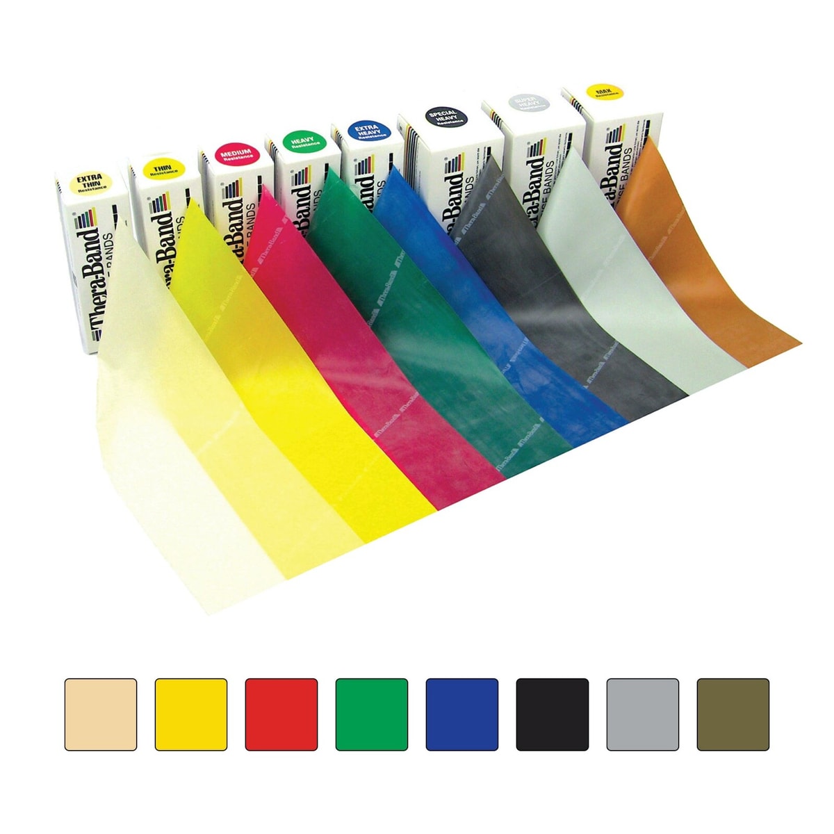 TheraBand Resistance Bands Exercise Yoga Pilates Physio Gym Fitness All 8 Levels