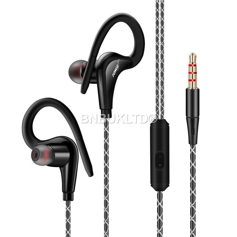 Hook headphones sports in ear over ear earphones with mic Noise isolating