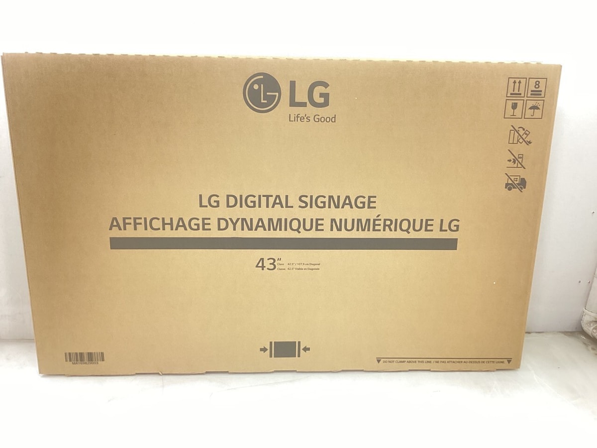 LG 43UL3J-M 43" UHD 4K Commercial Display - WiFi, Speakers, 8ms, 60Hz