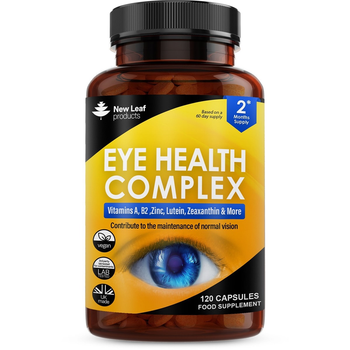 Eye Health Complex - Lutein & Zeaxanthin Eyes Supplement + Vitamins A, B2 & Zinc