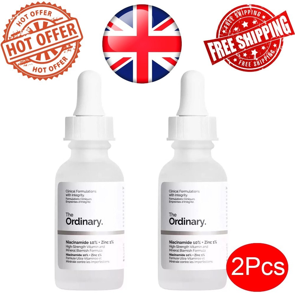 The Ordinary Niacinamide 10% + Zinc 1% Serum 30ml*2Pcs UK SELLER