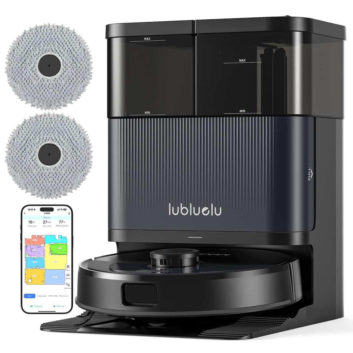 Lubluelu S1000 Lidar Robot Vacuum Cleaner with Mop All-in-One Station 10000Pa