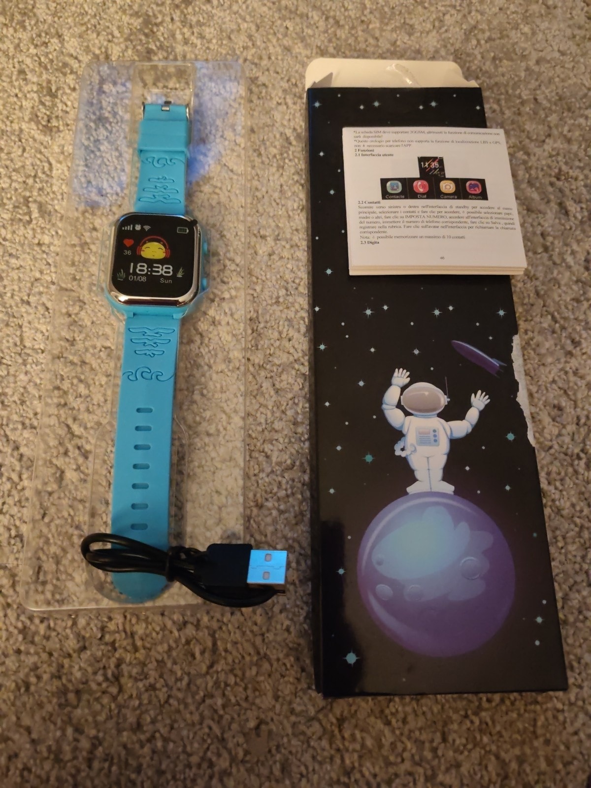 Smart Watch - Kaacly Kids Smart Watch - Multi- Functional Kids Watch -Blue