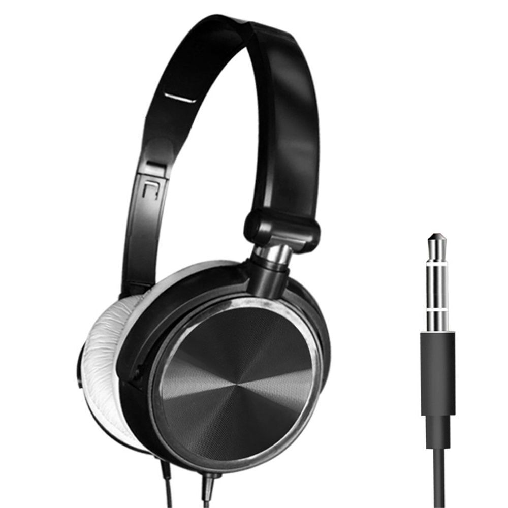 Noise Cancelling Wired Closed-Back Over-Ear Headphones For PC MP3 Phone