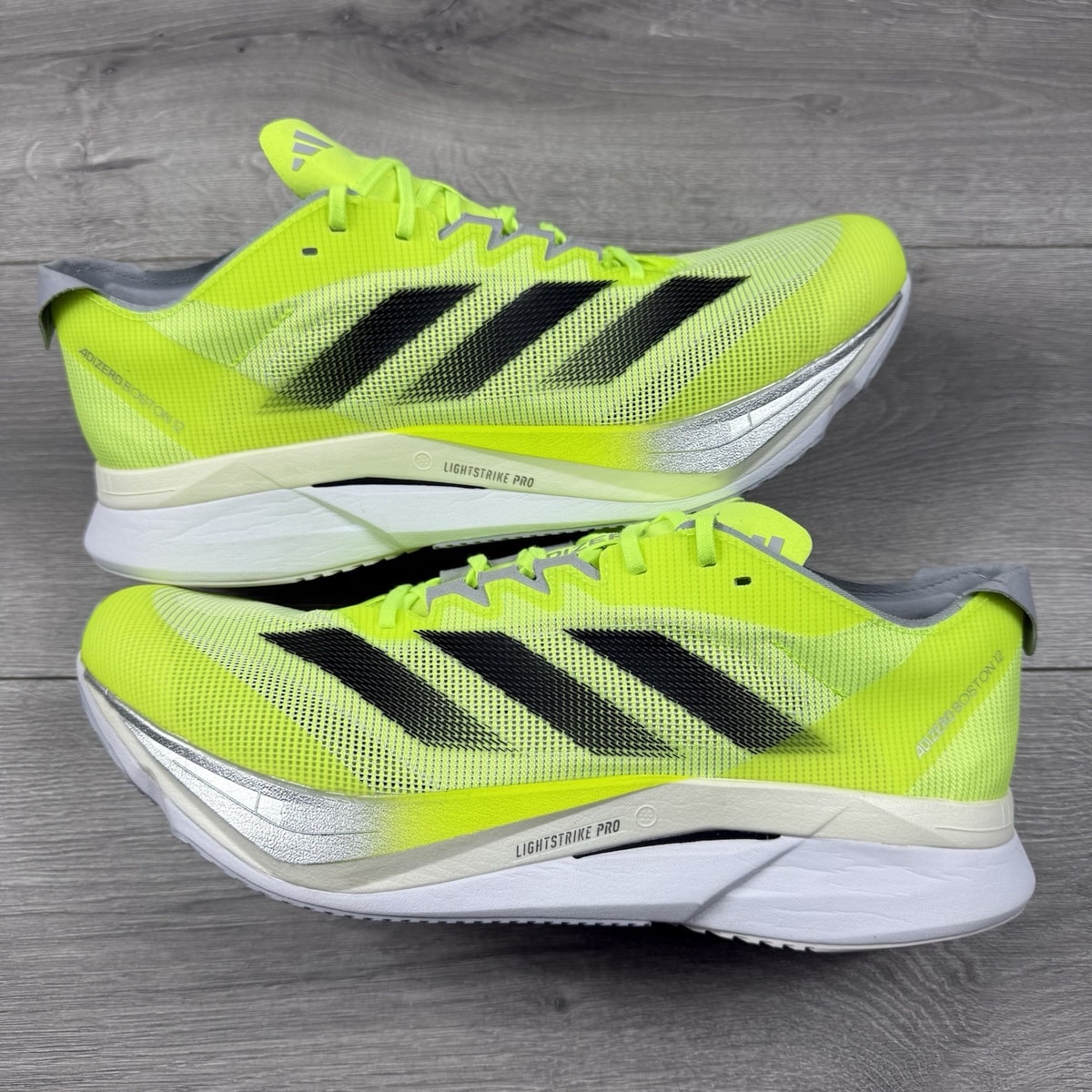 Adidas Adizero Boston 12 Running Shoes ‘Neon Yellow’ - Size UK 10 / EU 44 2/3