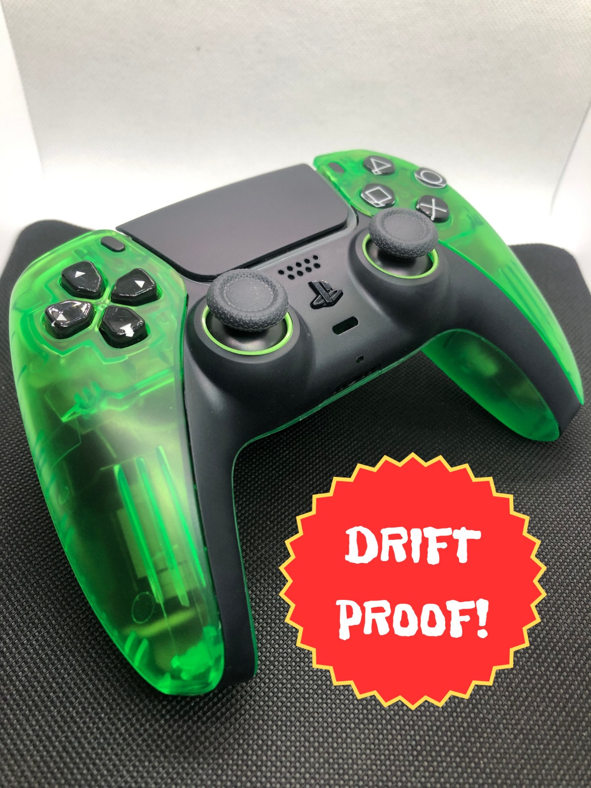 Sony PS5 Dual Sense controller Drift PROOF 🕹️ transparent green