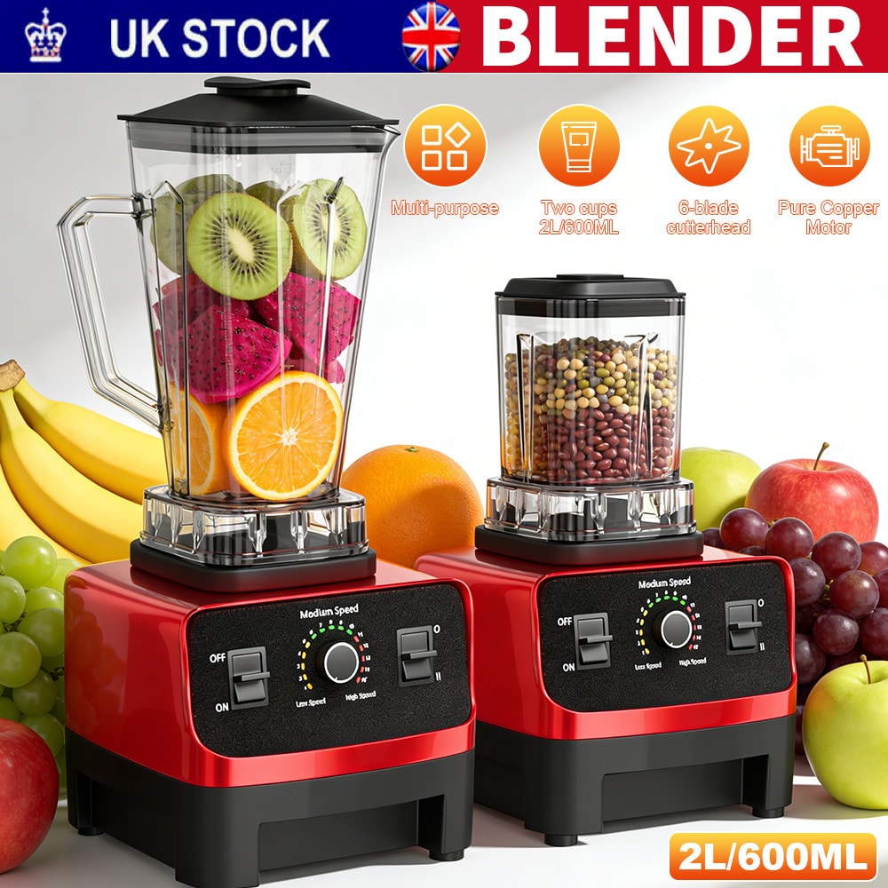 2L/1.5L Food Blender Juicer Mixer Crusher Processor Grinder Smoothie Maker 2026