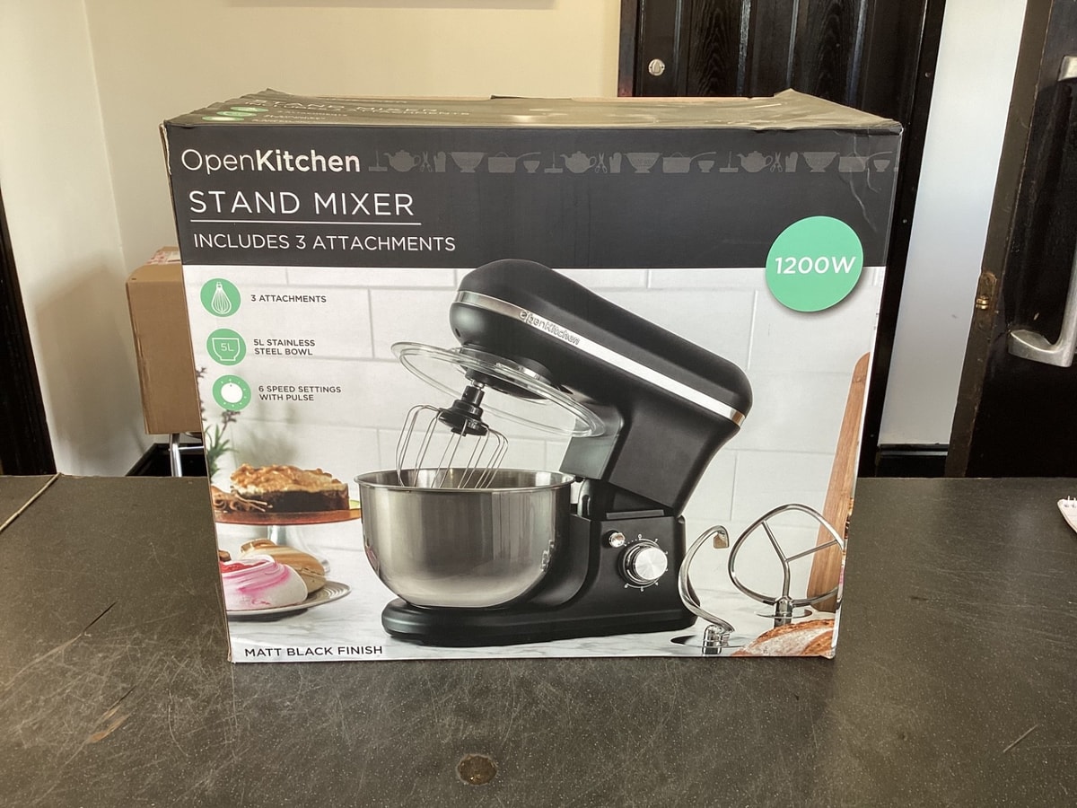 Open Kitchen Kitchen Stand Mixer 1200W, 5L Stainles Steel Bowl, Whisk, 6 Speed