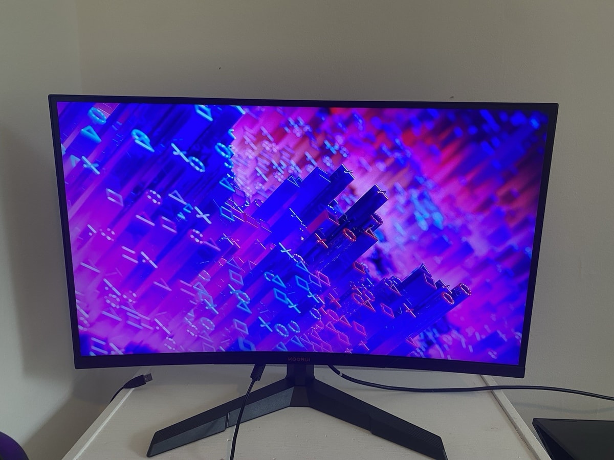 KOORUI 27E6QC 27in Curved Gaming Monitor QHD 144Hz 1ms HDMI/DP Black + 1m HDMI.