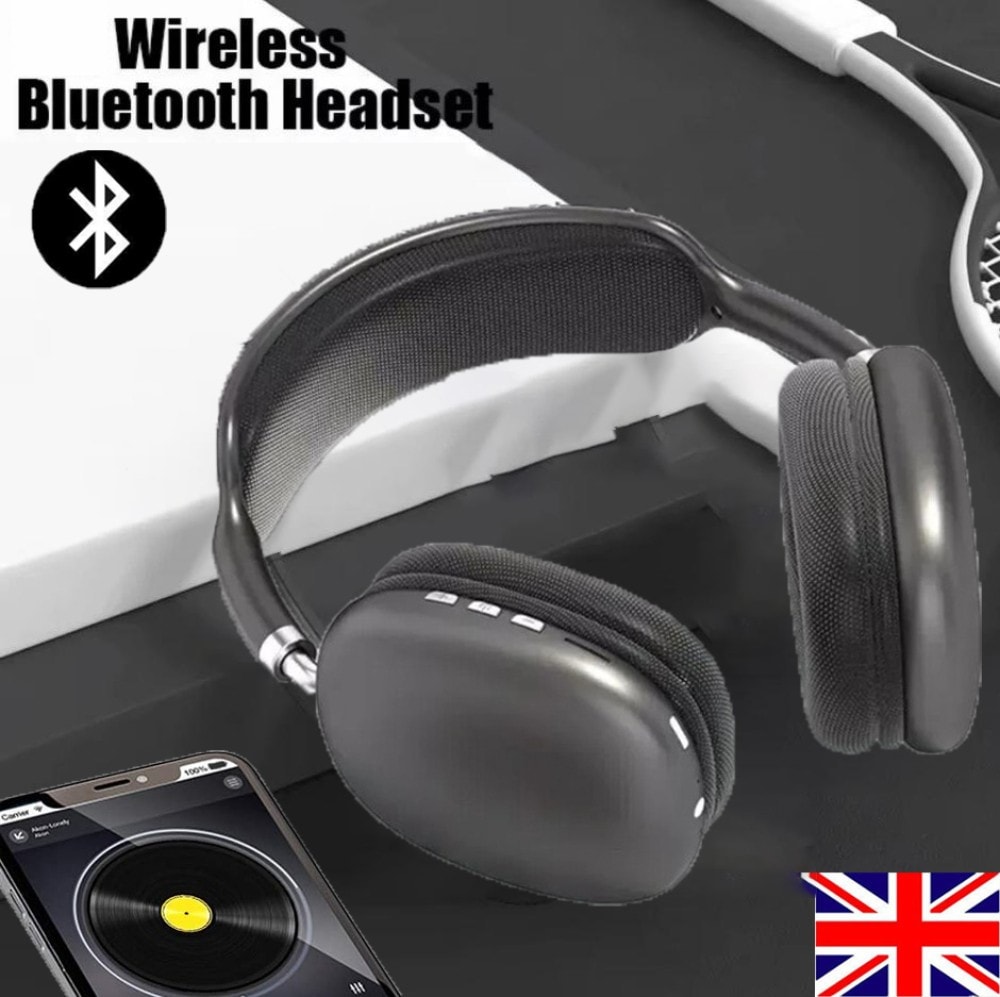 Wireless Bluetooth Headphones with Noise Cancelling Over-Ear Earphones UK