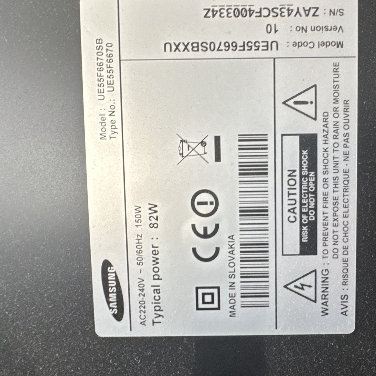 Samsung UE55F6670SB 55in LED TV Black 1080p Full HD (MPN UE55F6670)