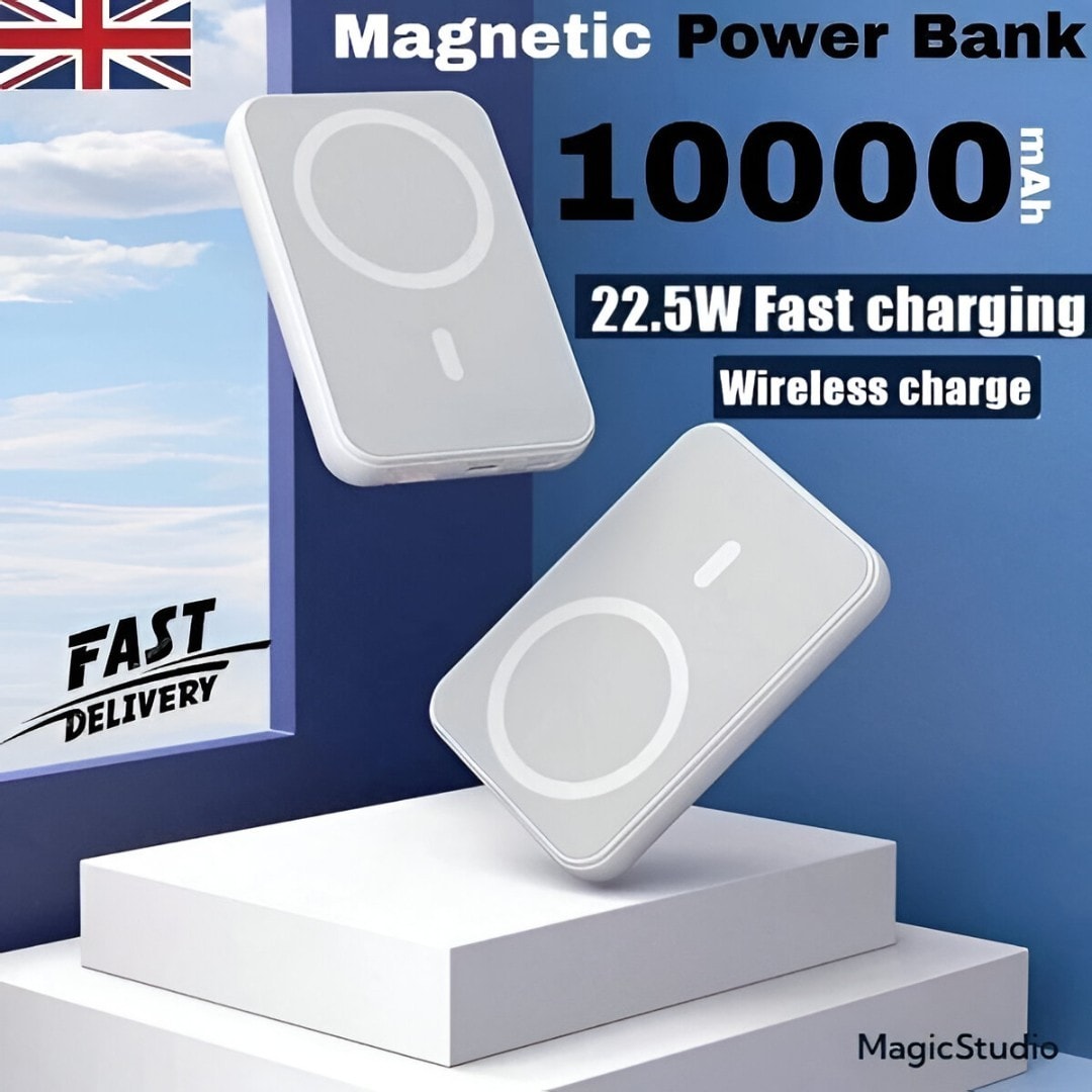 Fast Magnetic Power Bank Wireless Charger 10000 mAh for IPhone Android Universal