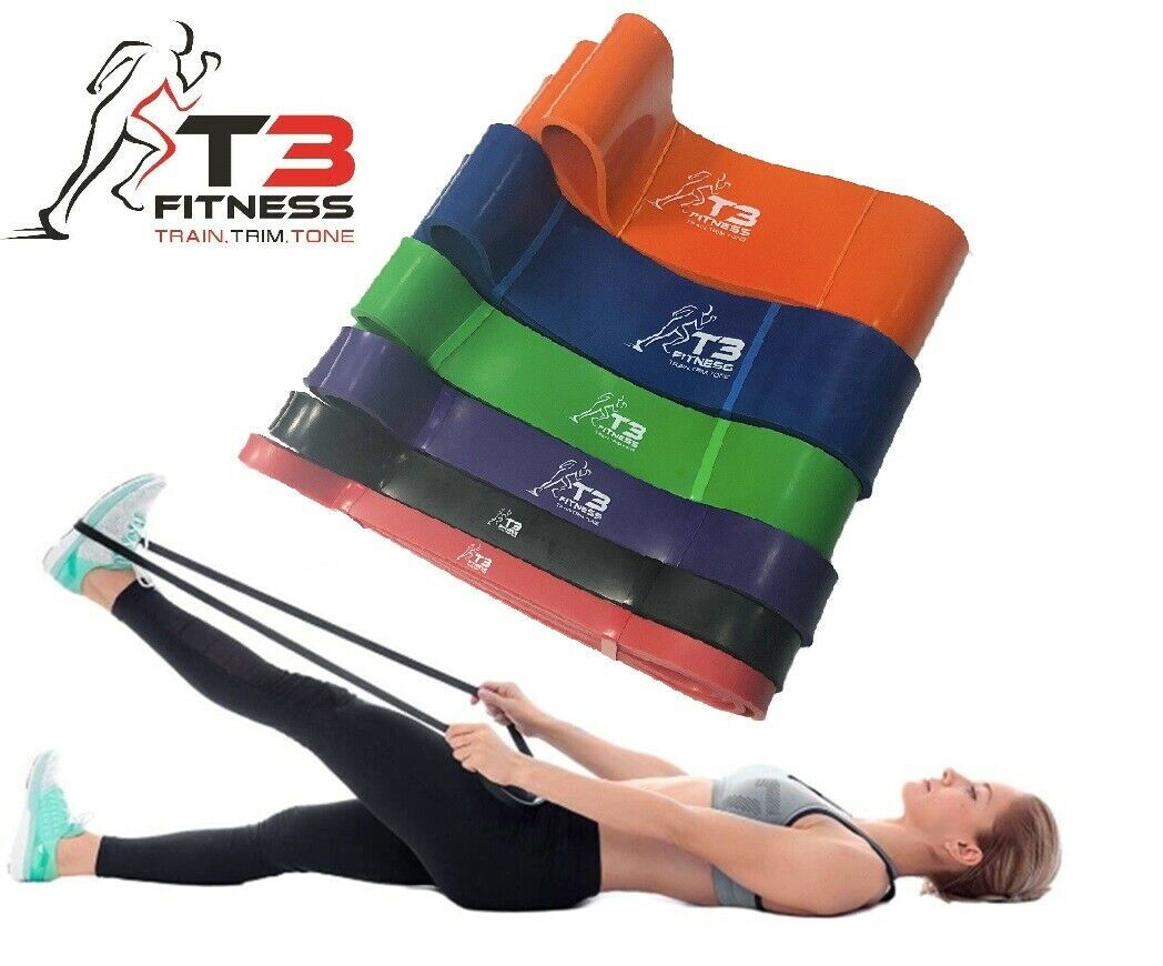 Strong Resistance Bands Loop Heavy Duty Exercise Sport Fitness Gym Yoga Latex UK