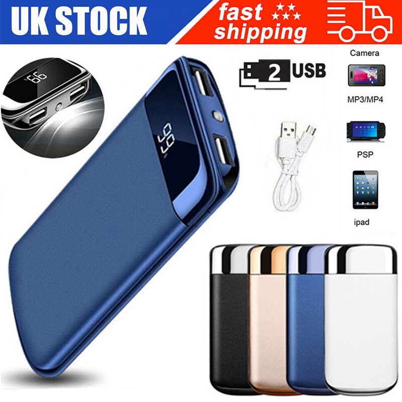 9000000mAh Power Bank Fast charger Pack USB External Battery For Mobile Phone