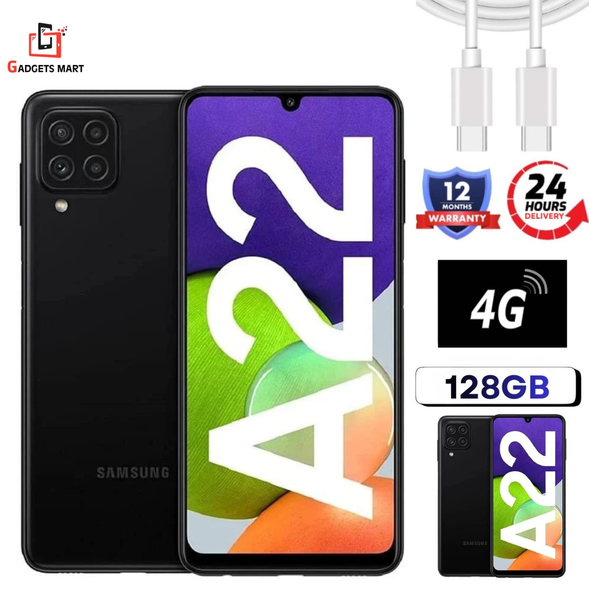 Samsung Galaxy A22 128GB 4G Dual Sim Unlocked Smartphone Brand New Condition