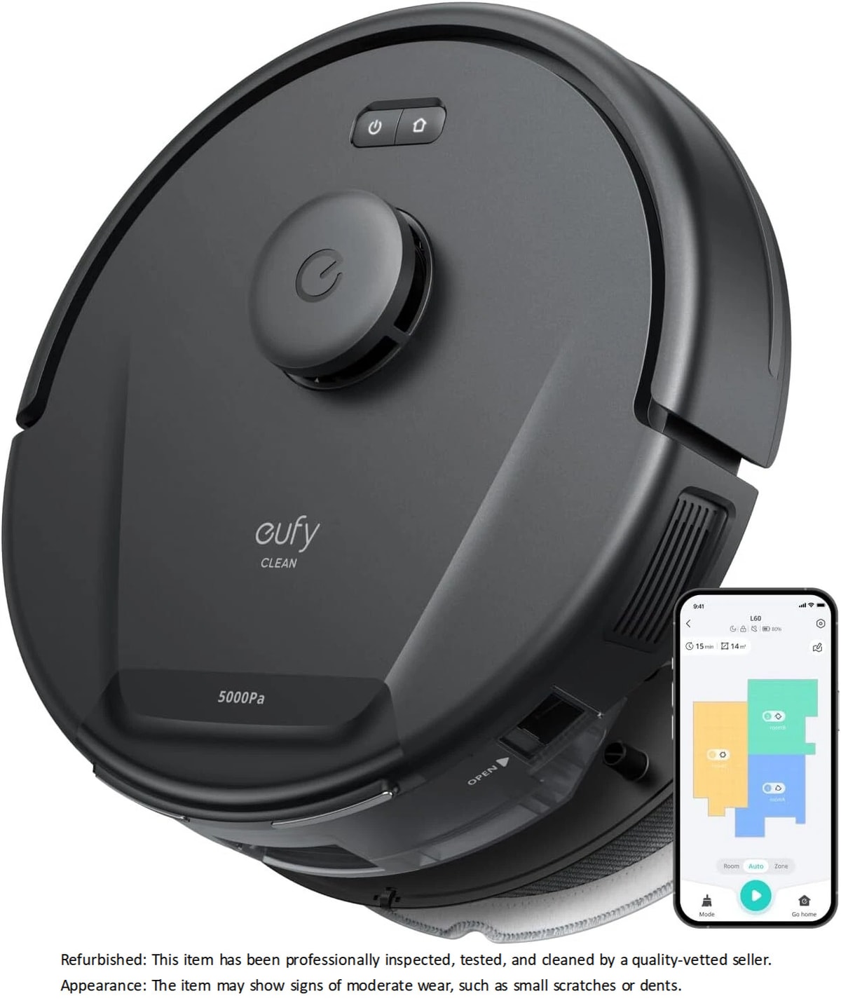 Eufy G50 Robot Vacuum 4000Pa Suction Dynamic Navigation Quiet Pro-Detangle Comb