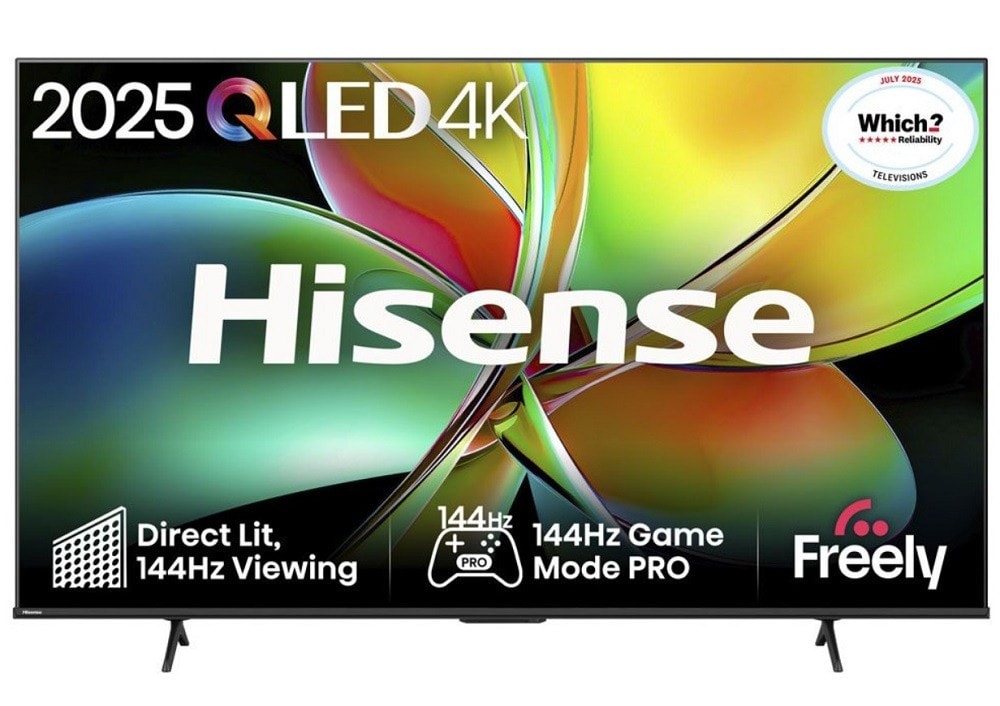 Hisense 4K Smart TV 55E78QTUKPRO 55" Ultra HD HDr 144Hz QLED Black