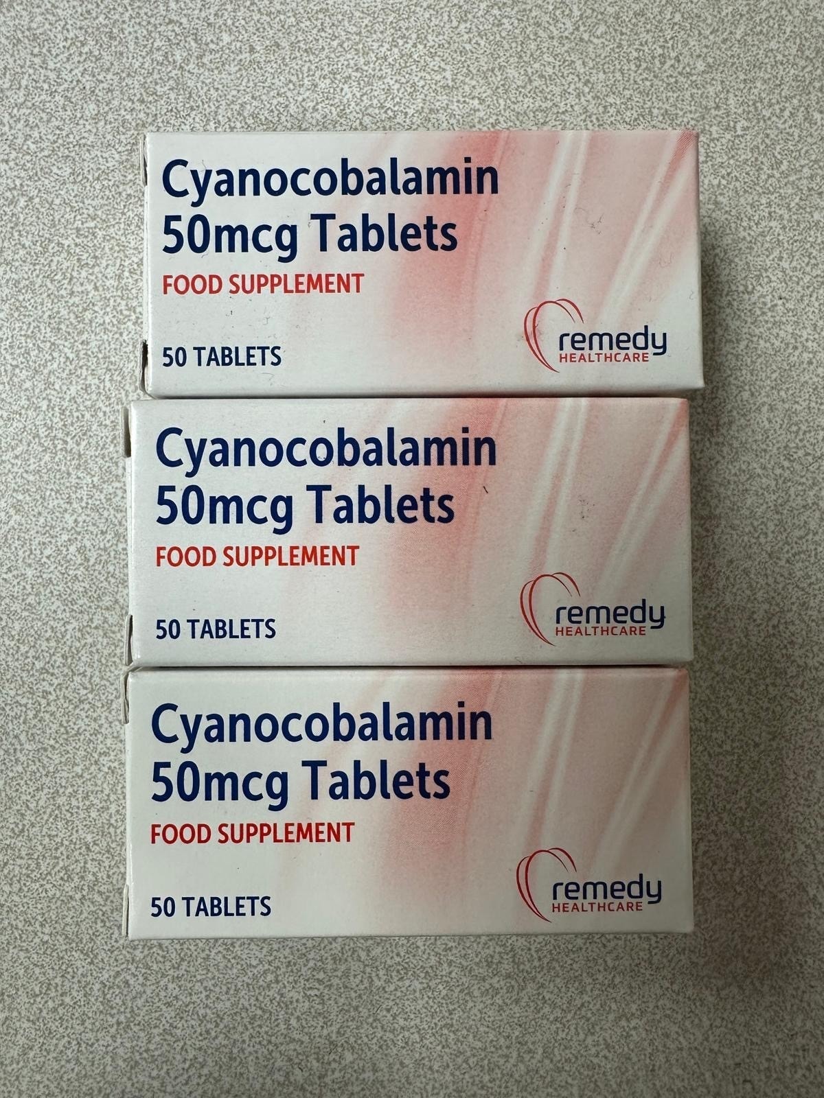 3 x Vitamin B12 cyanoco-balamin 50mcg 50 Tablets Food Supplement
