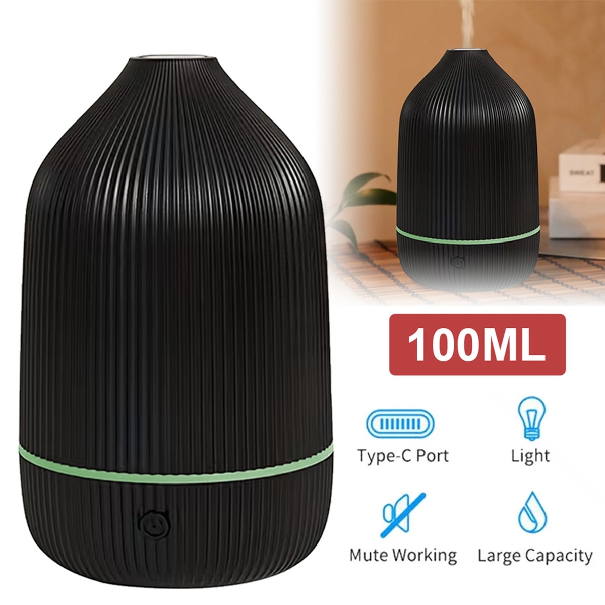 Aroma Essential Oil Diffuser Air Purifier LED Ultrasonic Aromatherapy Humidifier