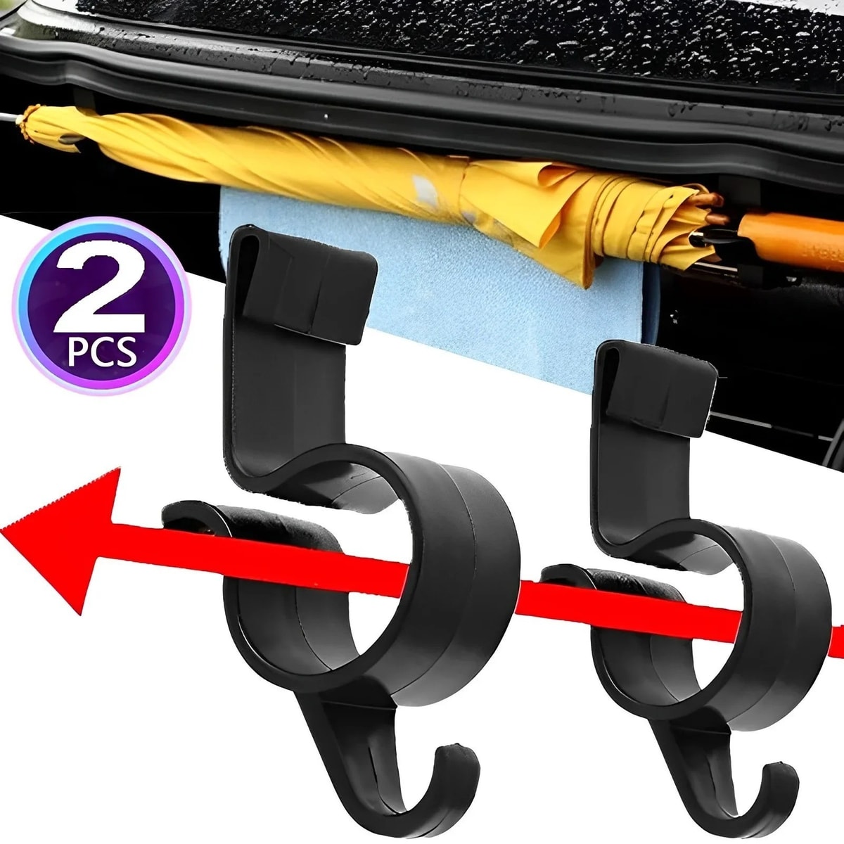 Universal Car Umbrella Hook Holder Hanger Clip Fastener Car Interior Accessories