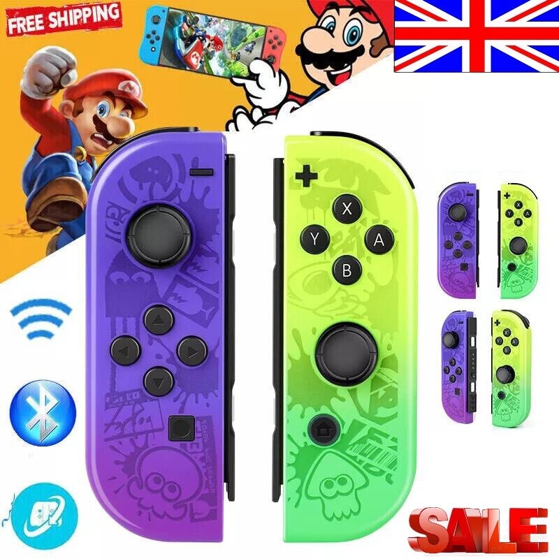 For Nintendo Switch Joy Con Controller Wireless 1 Pair Gamepad Joypad Splatoon 3