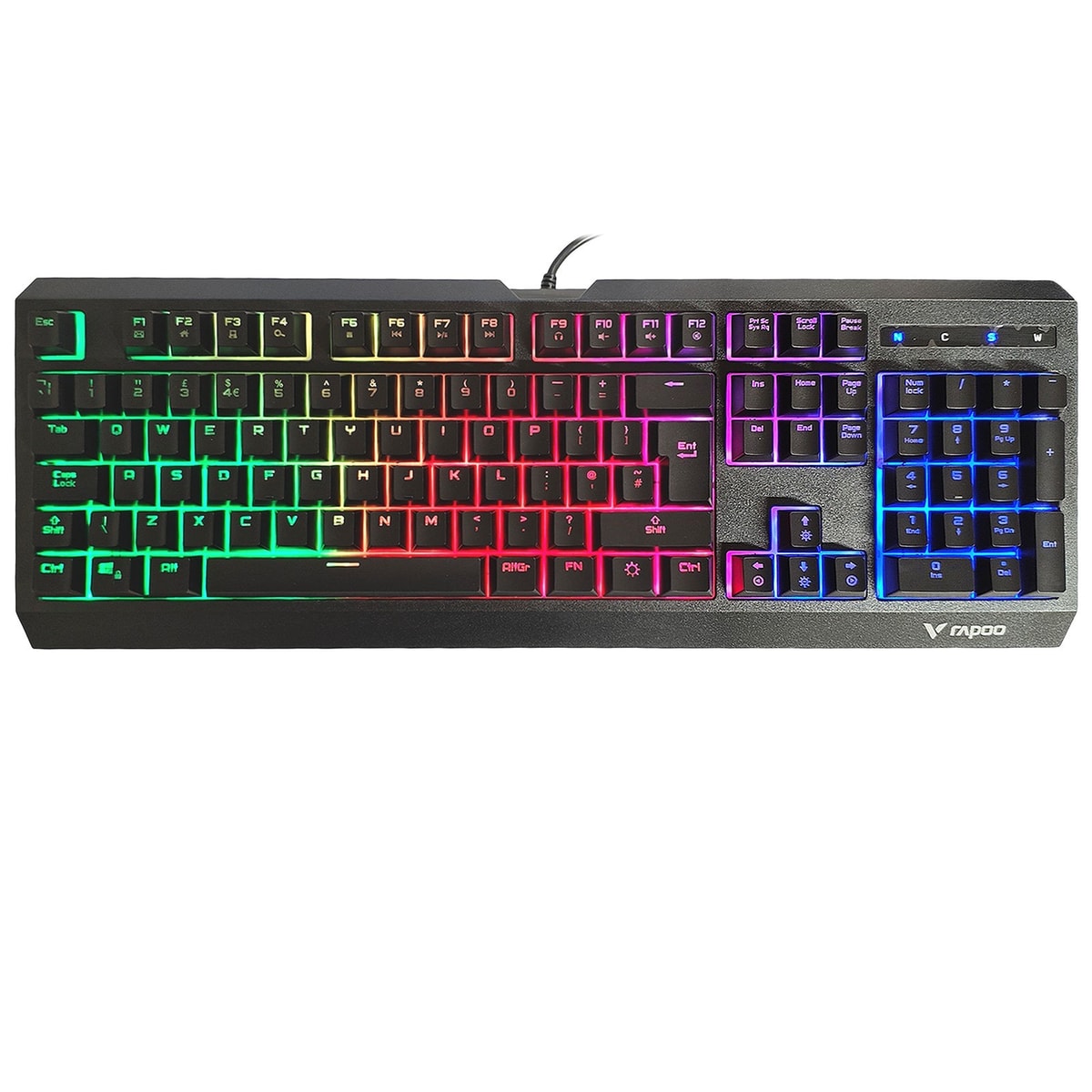 Gaming Keyboard Mechanical Style USB Wired LED Lights For PC PS4 PS5 XBox UK NEW