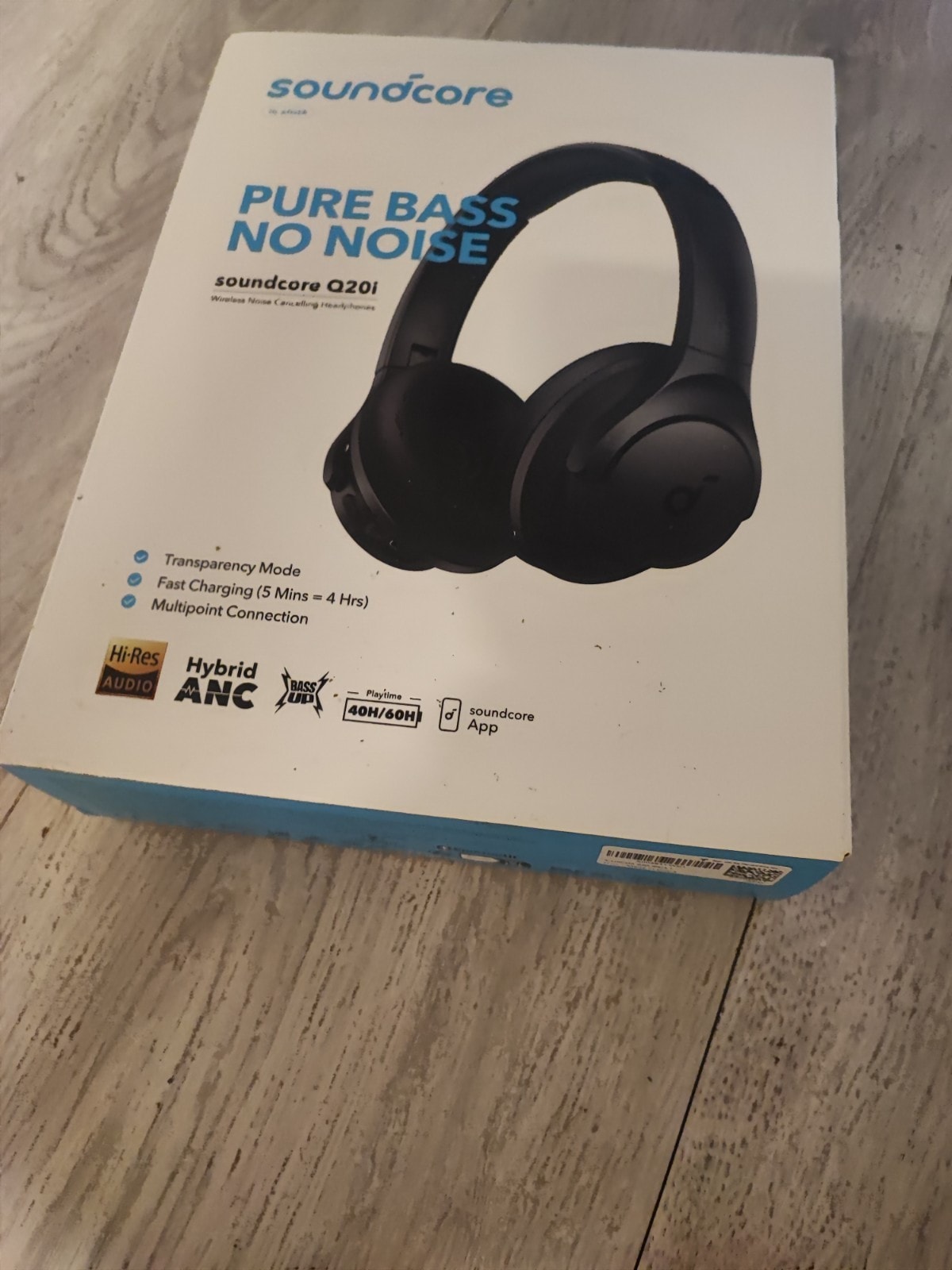 soundcore by Anker Q20i Hybrid Active Noise Cancelling Foldable Headphones Navy