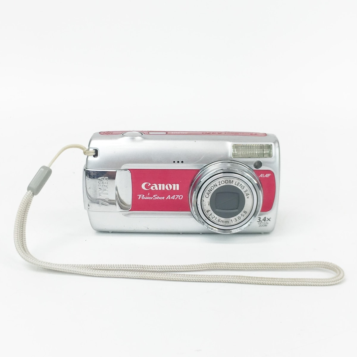 Canon PowerShot A470 Compact Digital Camera - 7.1MP - Silver / Pink - Tested