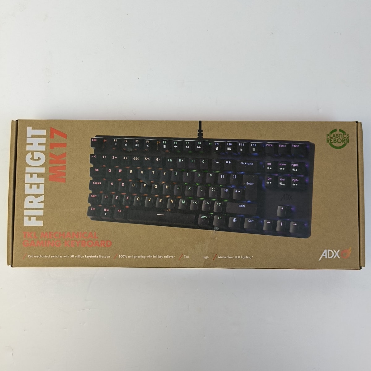 ADX "FIREFIGHT MK17" TKL Mechanical Gaming Keyboard Black- Very Good Condition