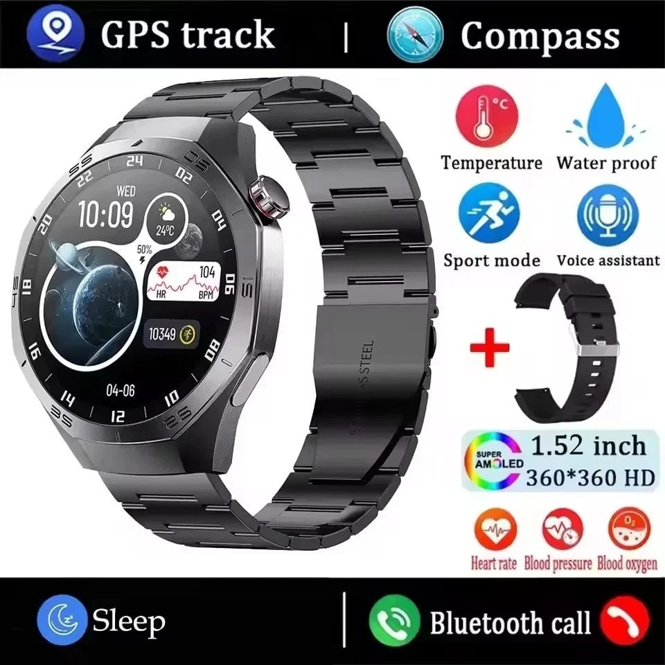 Huawei GT5 PRO Waterproof Smart Watch NFC GPS Tracker AMOLED Bluetooth Men Women