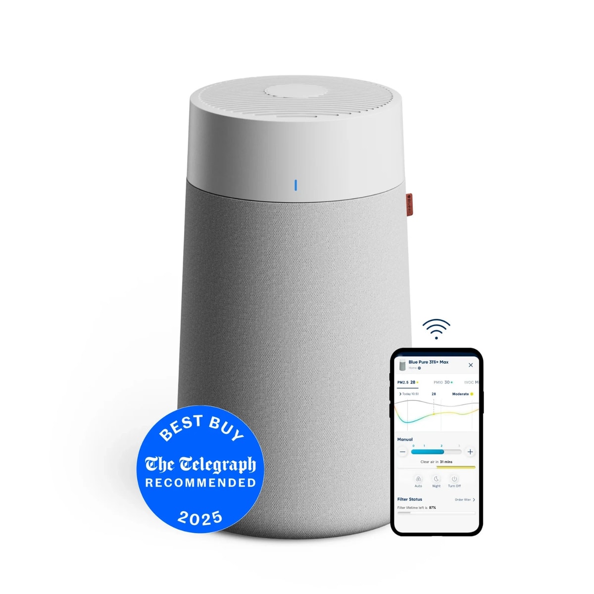 Blueair 110085 Air Purifier Blue Max 3250i White / Grey