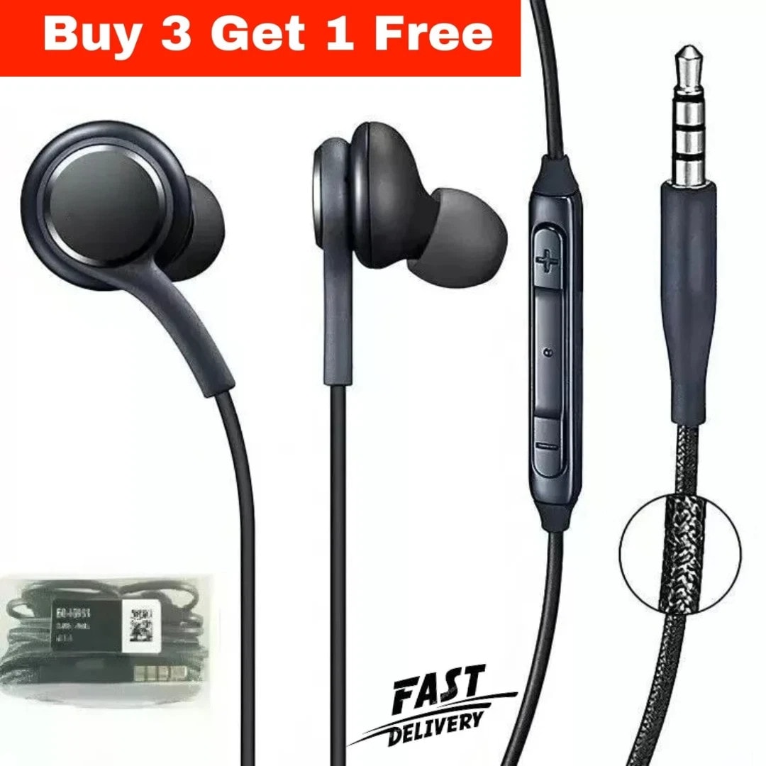 Earphones Wired Headphones In Ear High Definition Deep Bass 3.5mm AUX Jack UK.