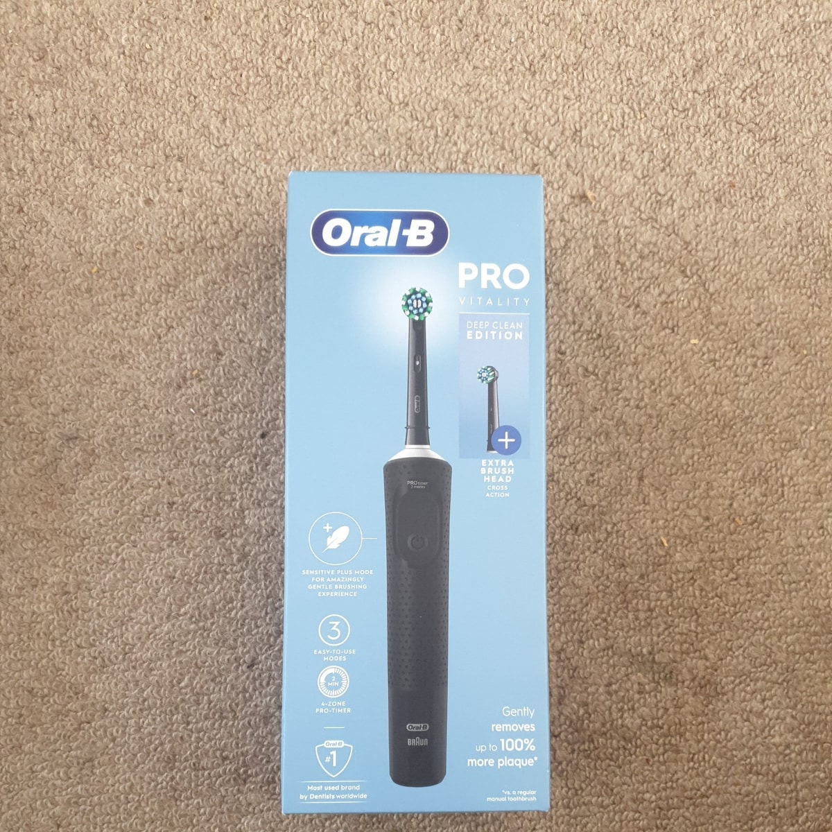 Oral B Pro Vitality Electric Toothbrush Deep Clean Edition - Black - (2 Pin)