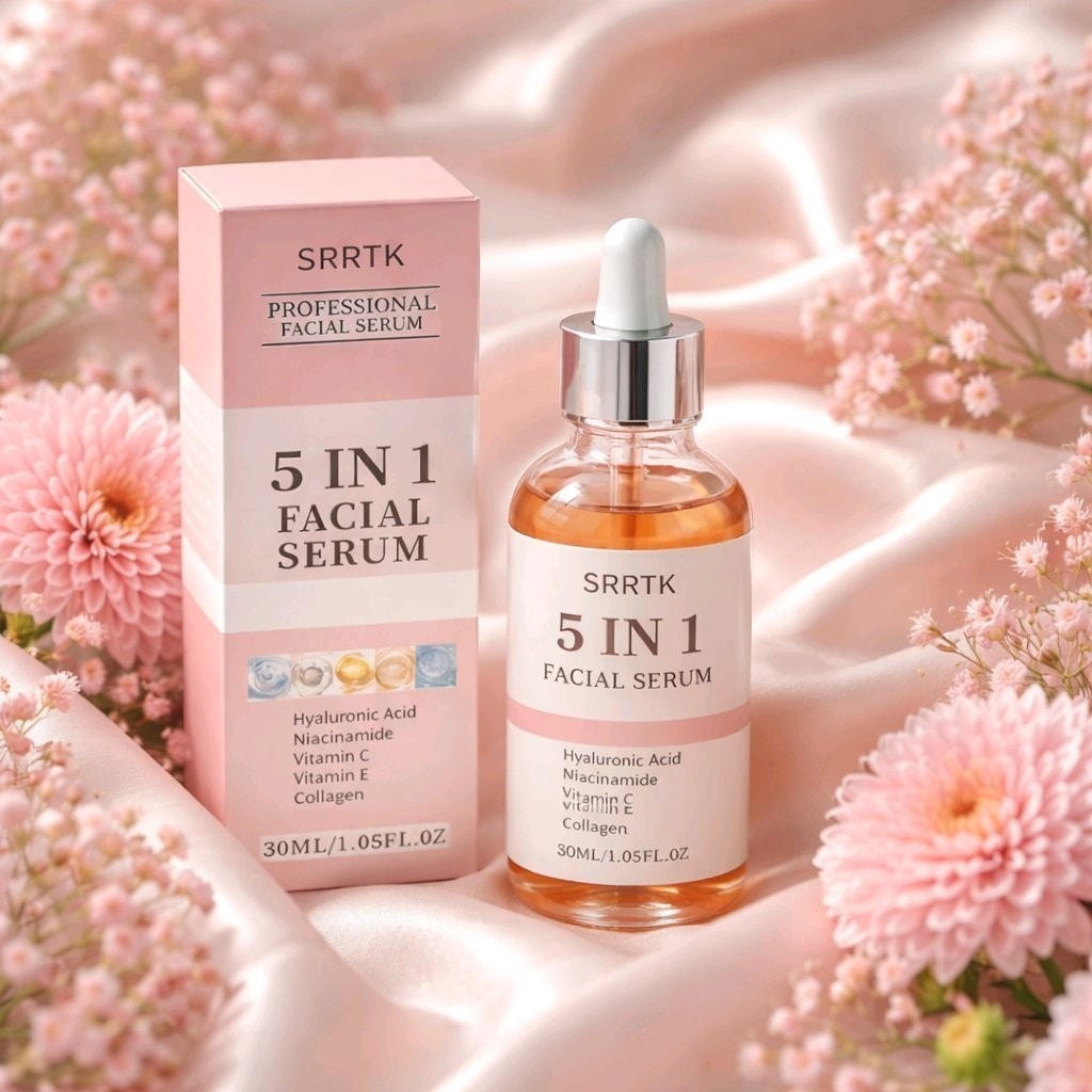 Serum 5 In 1 Facial Serum Hyaluronic Acid, Collagen, Niacinamide, Vitamin C & E