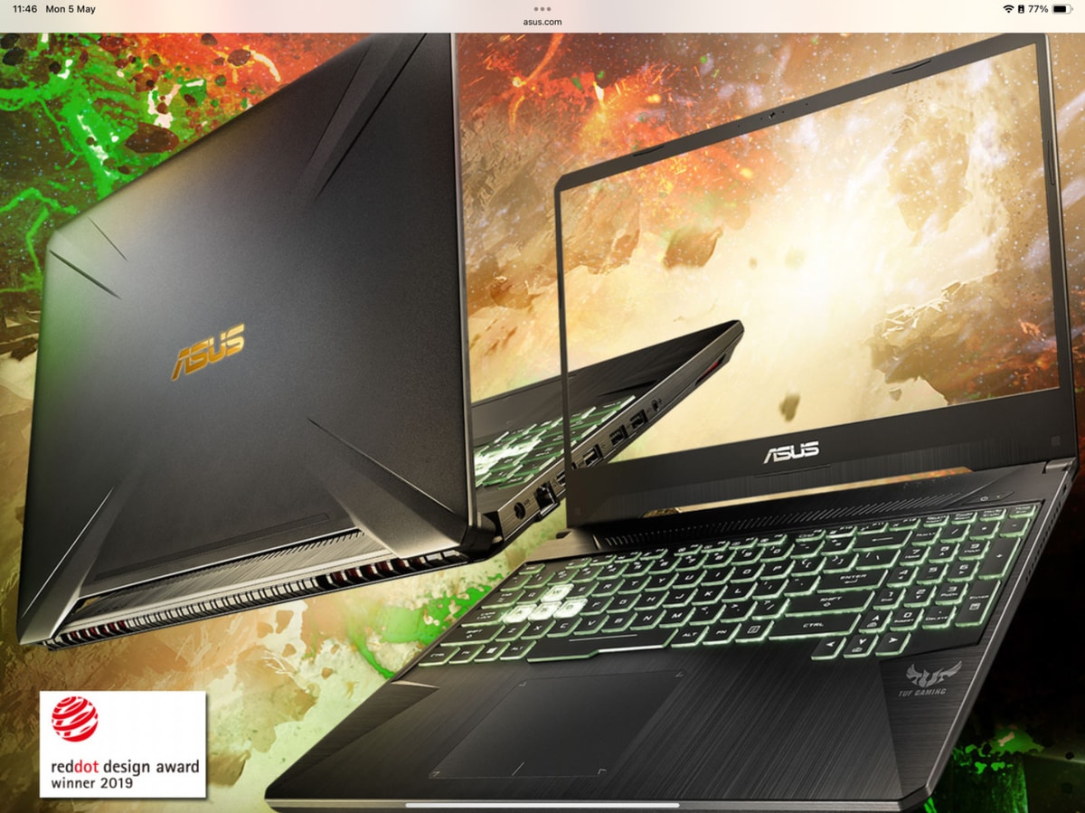 ASUS FX505D TUF Gaming Laptop AMD Ryzen 7 3750H, 8GB RAM