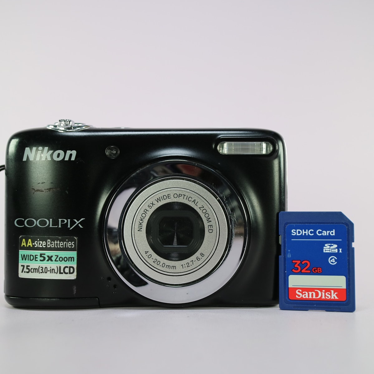 Nikon Digital Camera Coolpix L25 10.1MP Black Tested