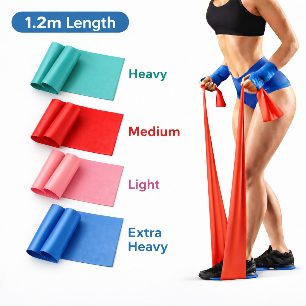 Theraband Resistance Bands Exercise Pilates Yoga Latex Strength 1.2m long UK ✅