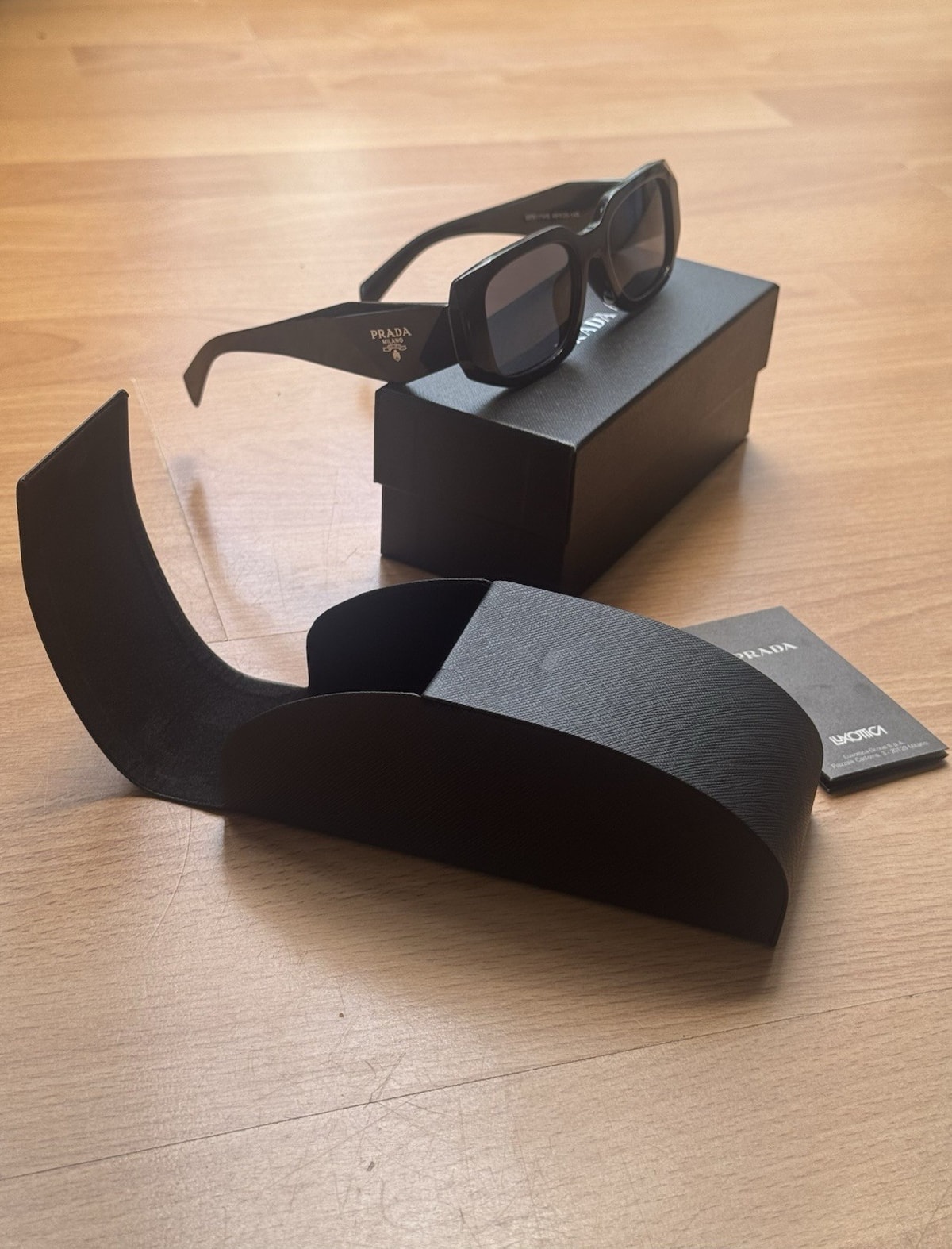 Unisex Prada Sunglasses Symbole Style Black Frame Excellent Condition One Size